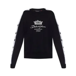 Trøjer|Sweatshirts<Dolce & Gabbana bomuldssweatshirt med logo Sort