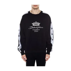 Trøjer|Sweatshirts<Dolce & Gabbana bomuldssweatshirt med logo Sort