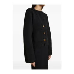 Striktrøjer & Sweatere^Khaite Cashmere V-Hals Sweater Sort