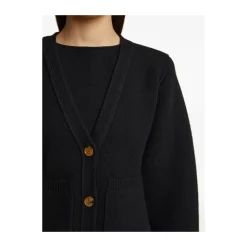 Striktrøjer & Sweatere^Khaite Cashmere V-Hals Sweater Sort
