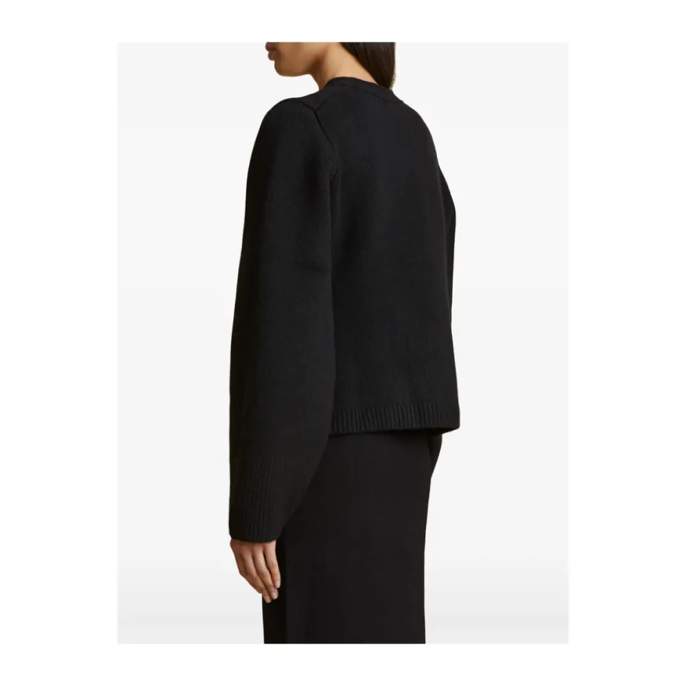 Striktrøjer & Sweatere^Khaite Cashmere V-Hals Sweater Sort