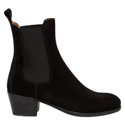 Chelsea Boots<Elia Maurizi Chelsea Ankelstøvle Håndlavet Ruskind Sort