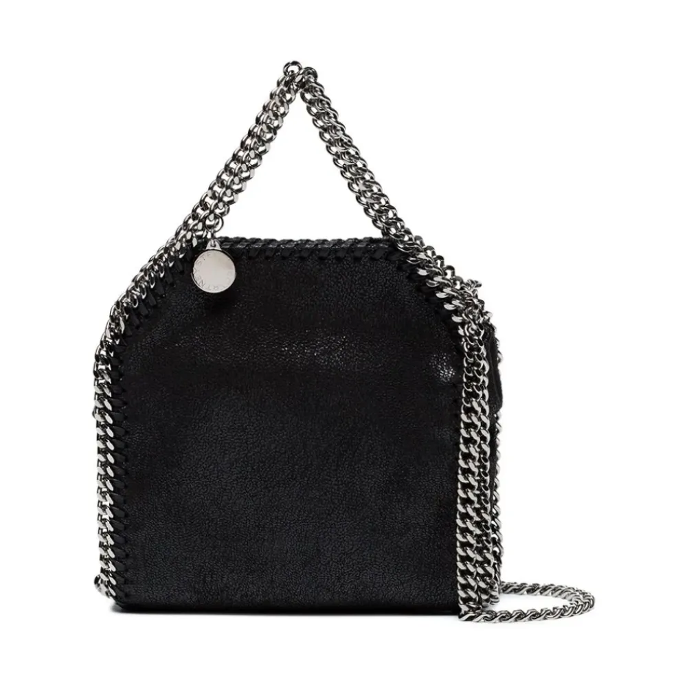 Håndtasker<Stella McCartney Faux-Læder Kæde-Link Håndtaske Sort