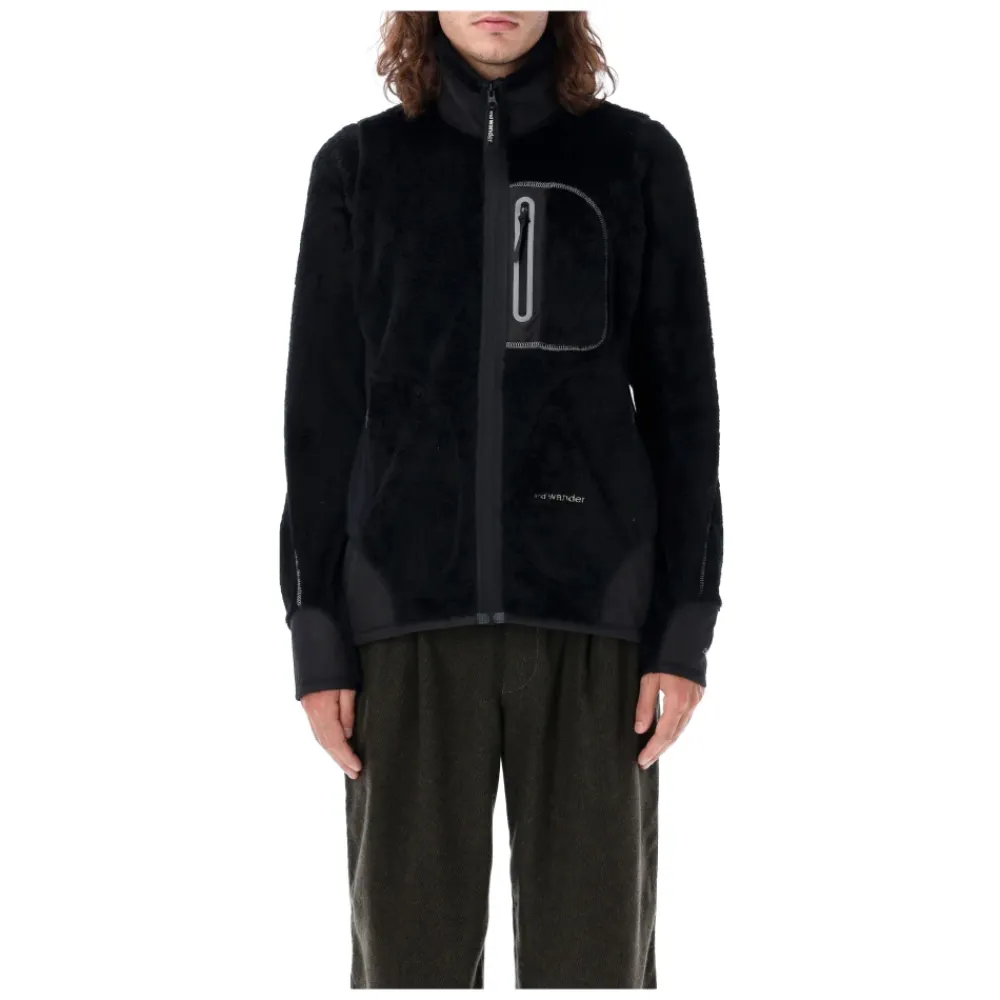 Fleece^And Wander Fleecejakke Overbeklædning AW24 Sort