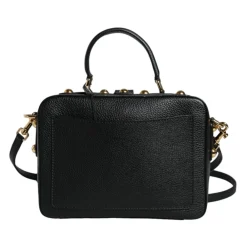 Håndtasker^Dolce & Gabbana Kalveskind Håndtaske med Guld-Tone Hardware Sort