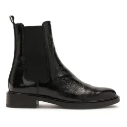 Chelsea Boots<Kazar krøllet-effekt tøfler.Dette produkt er stort i størrelsen. Sort