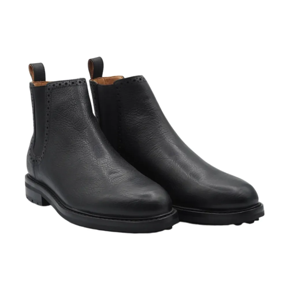Chelsea Boots^Ralph Lauren Læder Ankelstøvle Sort
