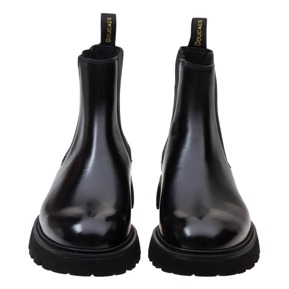 Chelsea Boots^Doucal's Læder Ankelstøvler Slip-On Sort