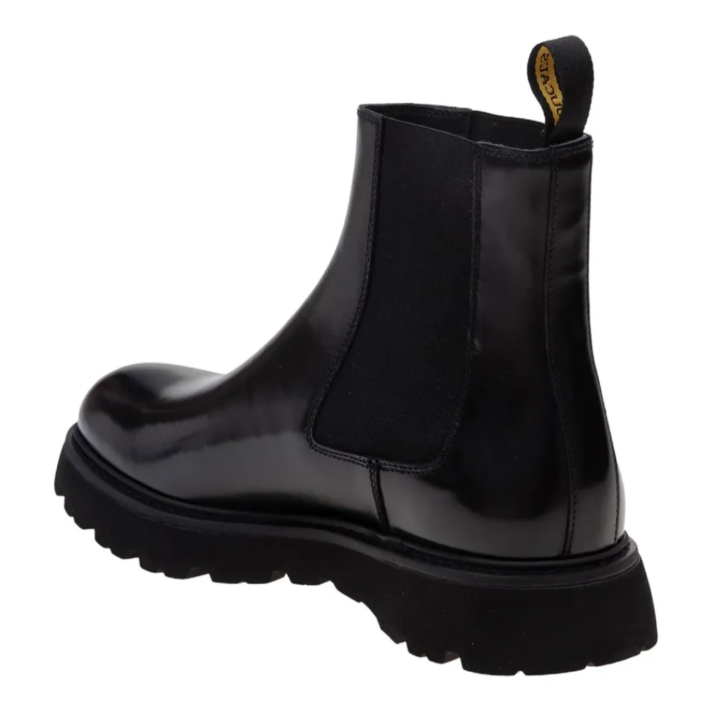 Chelsea Boots^Doucal's Læder Ankelstøvler Slip-On Sort