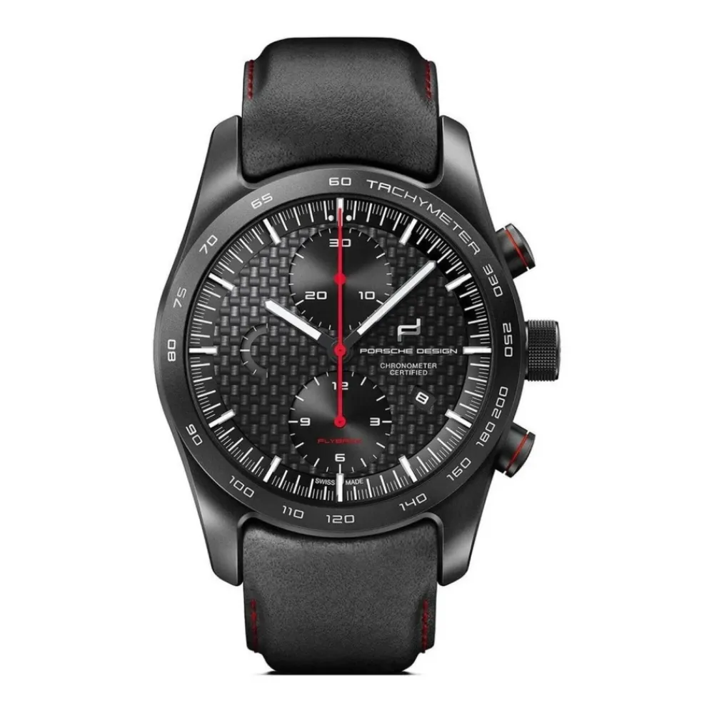 Ure<Porsche Design Læder Automatisk Kronograf Ur Sort