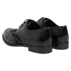 Snøresko<Dolce & Gabbana Læder Blomstret Blonder Kjolesko Sort