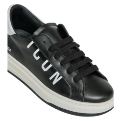 Sneakers^Dsquared2 Læder Børnesneakers med Logo Sort