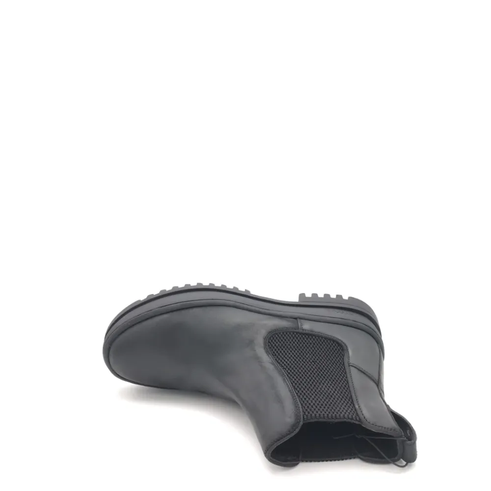 Chelsea Boots^Blauer læder Chelsea støvler Sort