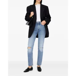 Loafers<Anine Bing læder Freya loafers Sort