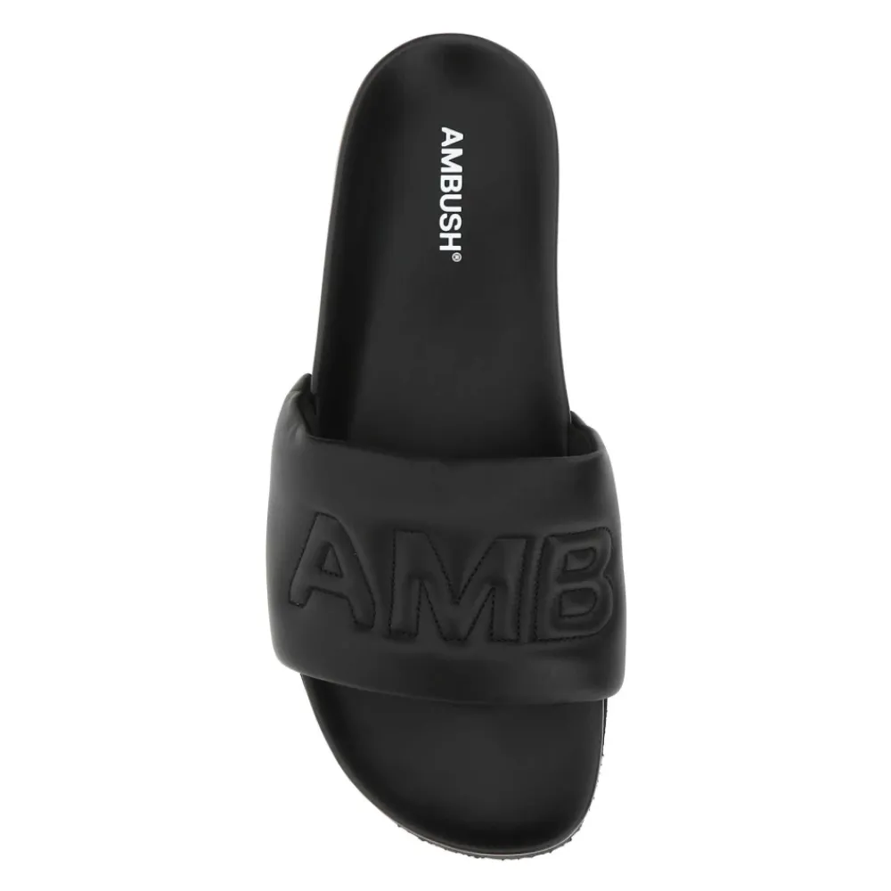 Sandaler^AMBUSH læder hjemmesko Sort