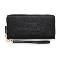 Punge & Kortholder<Marc Jacobs læder kontinental tegnebog med logo Sort