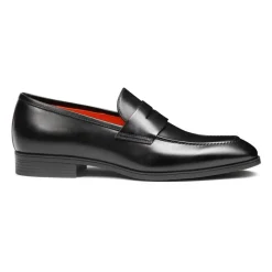 Loafers^Santoni Læder Penny Loafer Sort