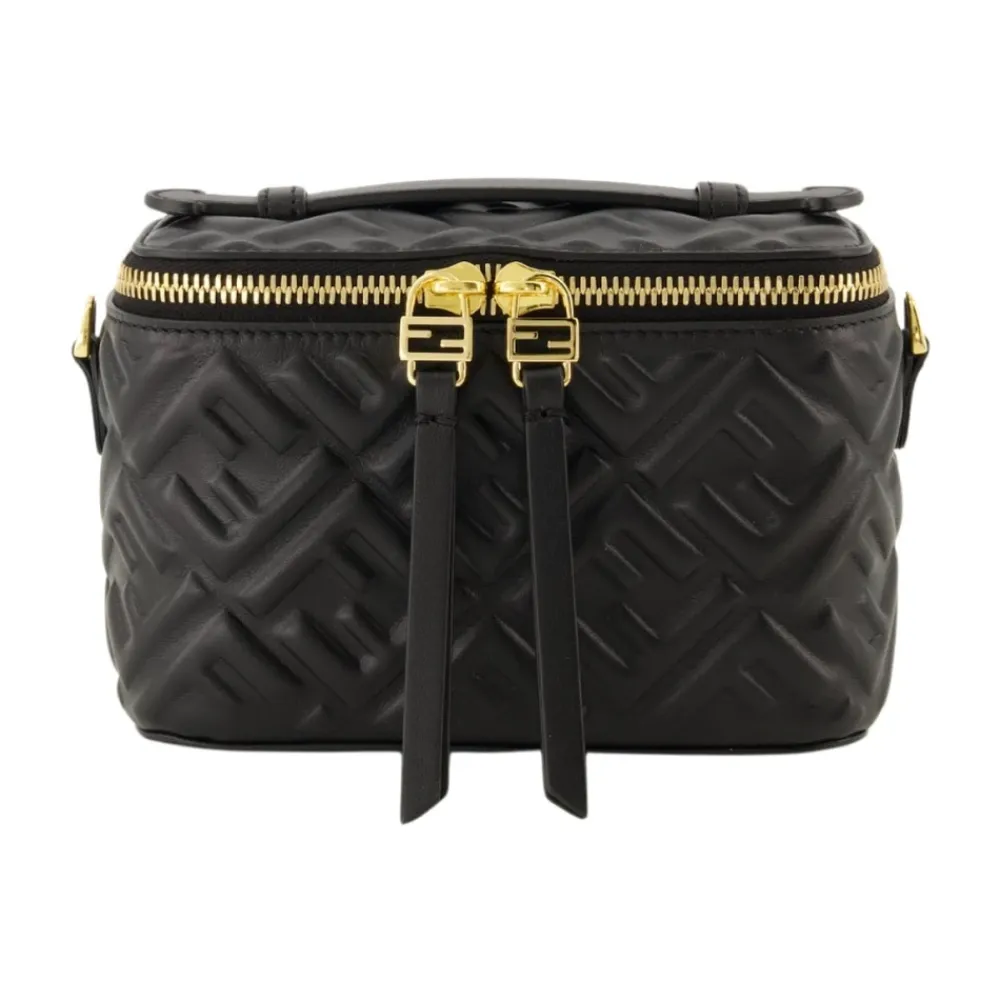 Toilettasker^Fendi læder Vanity taske Sort