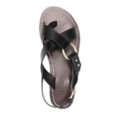 Sandaler<SOEUR Lædersandaler med Tåring Sort
