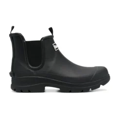 Chelsea Boots|Støvler<Barbour Logo Patch Tyk Gummisål Sort
