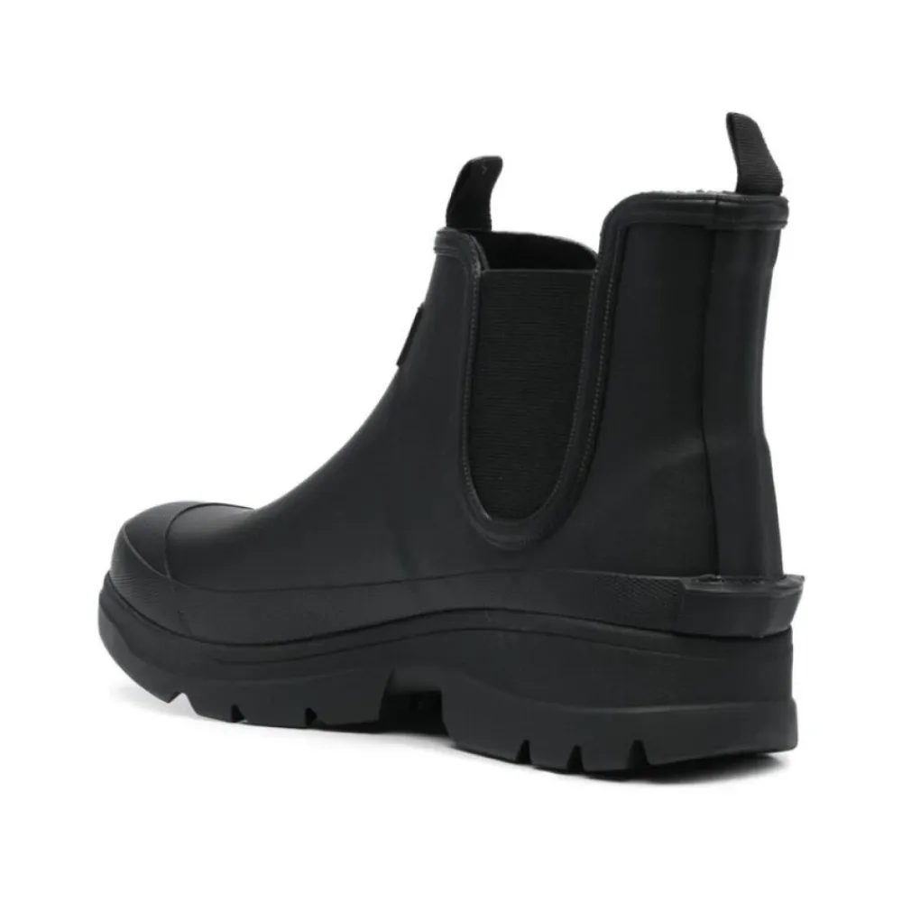 Chelsea Boots|Støvler<Barbour Logo Patch Tyk Gummisål Sort