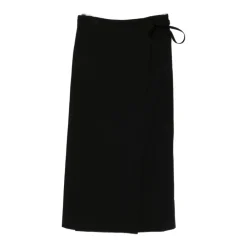 Nederdele<Dunst Midi Wrap Nederdel Sort