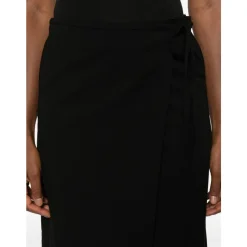 Nederdele<Dunst Midi Wrap Nederdel Sort