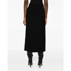 Nederdele<Dunst Midi Wrap Nederdel Sort