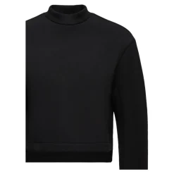 Sweatshirts<Moncler neopren sweater med logo patch Sort