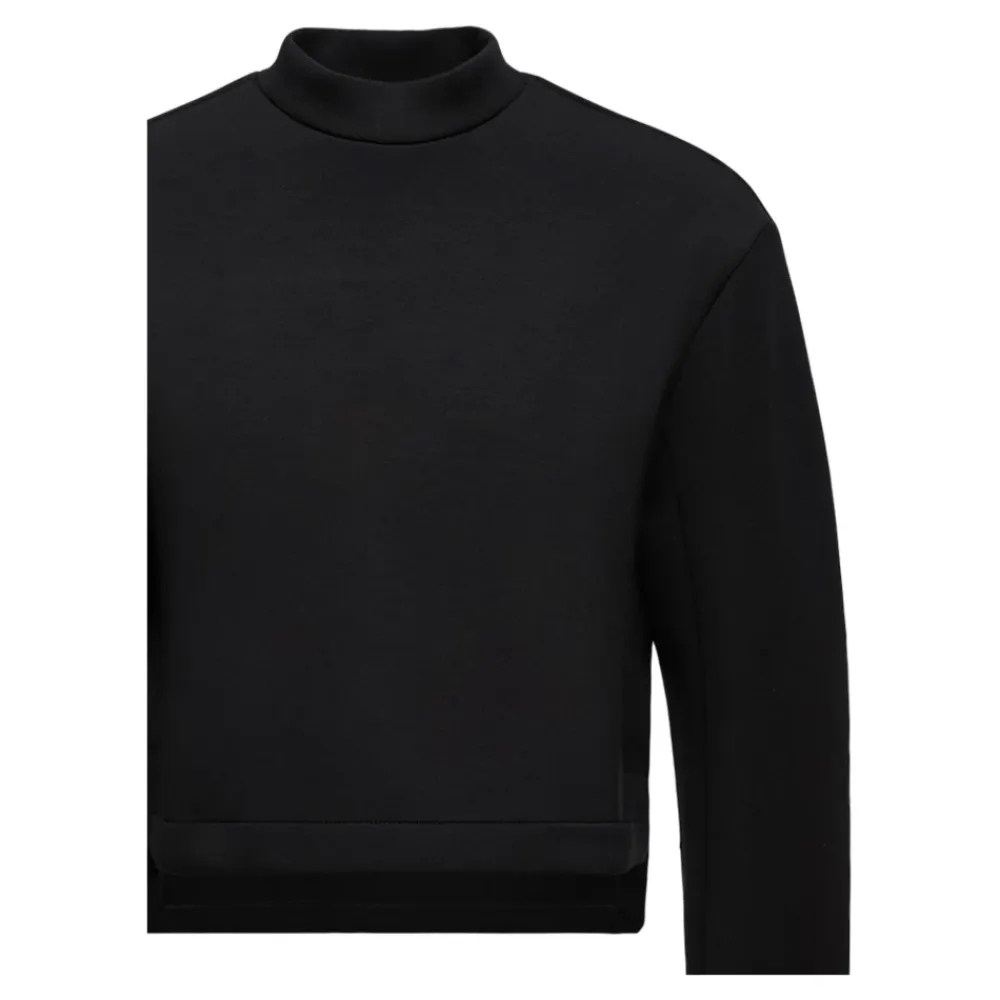 Sweatshirts<Moncler neopren sweater med logo patch Sort