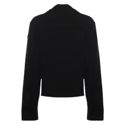 Sweatshirts<Moncler neopren sweater med logo patch Sort