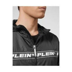 Jakker<Philipp Plein Nylon Windbreaker Hættejakke Sort