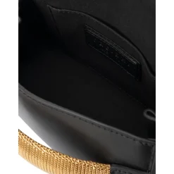 Clutch<Orciani og Guld Gossip Clutch Taske Sort