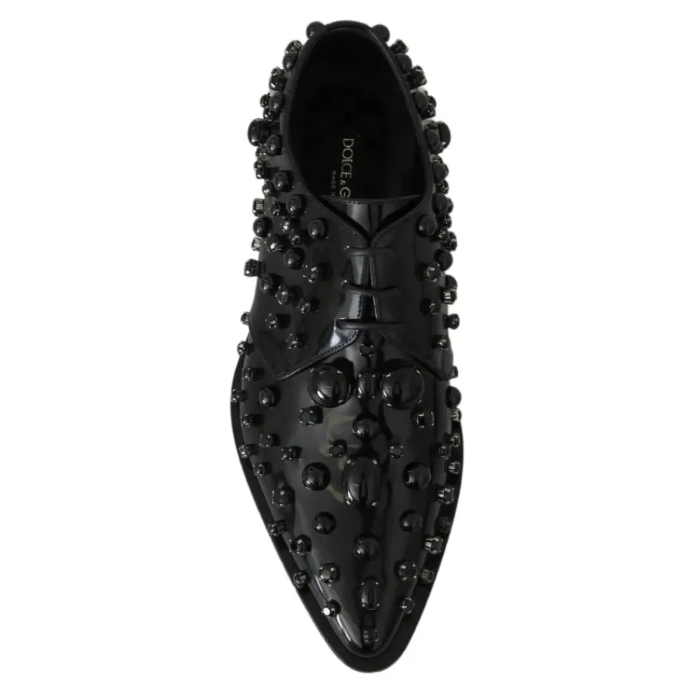 Snøresko<Dolce & Gabbana Patentlæder Snøresko Sort