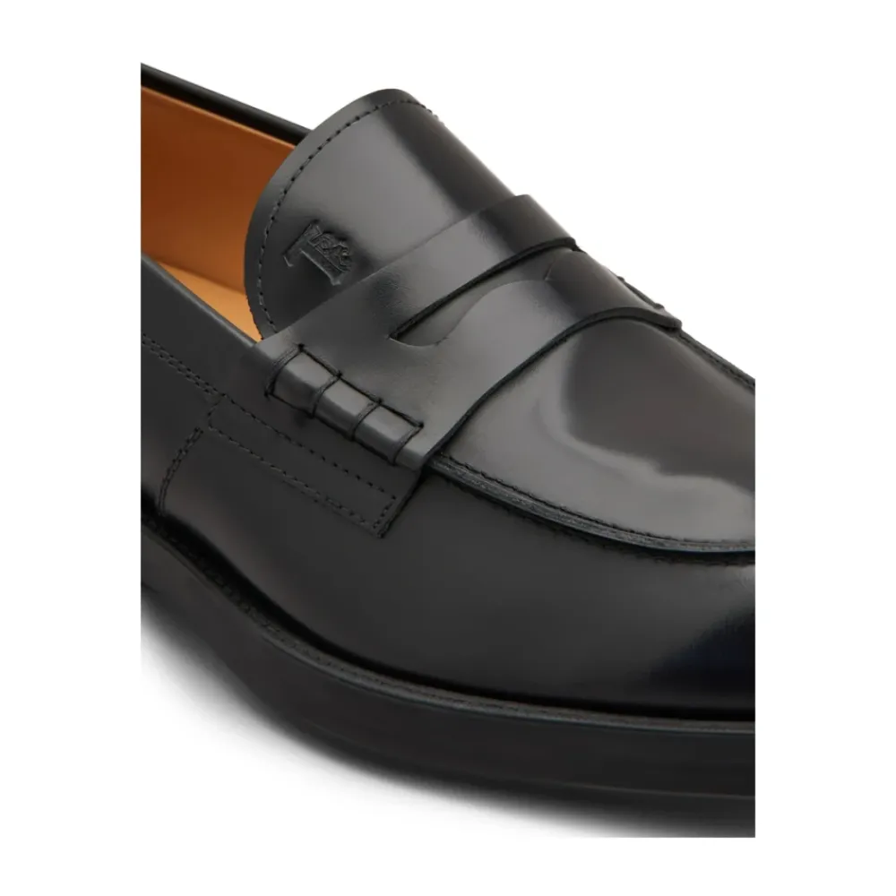 Loafers<Tod's Penny Slot Lædersko Sort