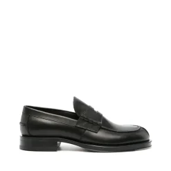 Loafers<Lanvin Penny-Slot Læder Loafers Sort