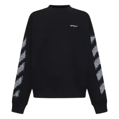 Sweatshirts^Off White Skater-Fit Sweatshirt med Pixel Diag Sort