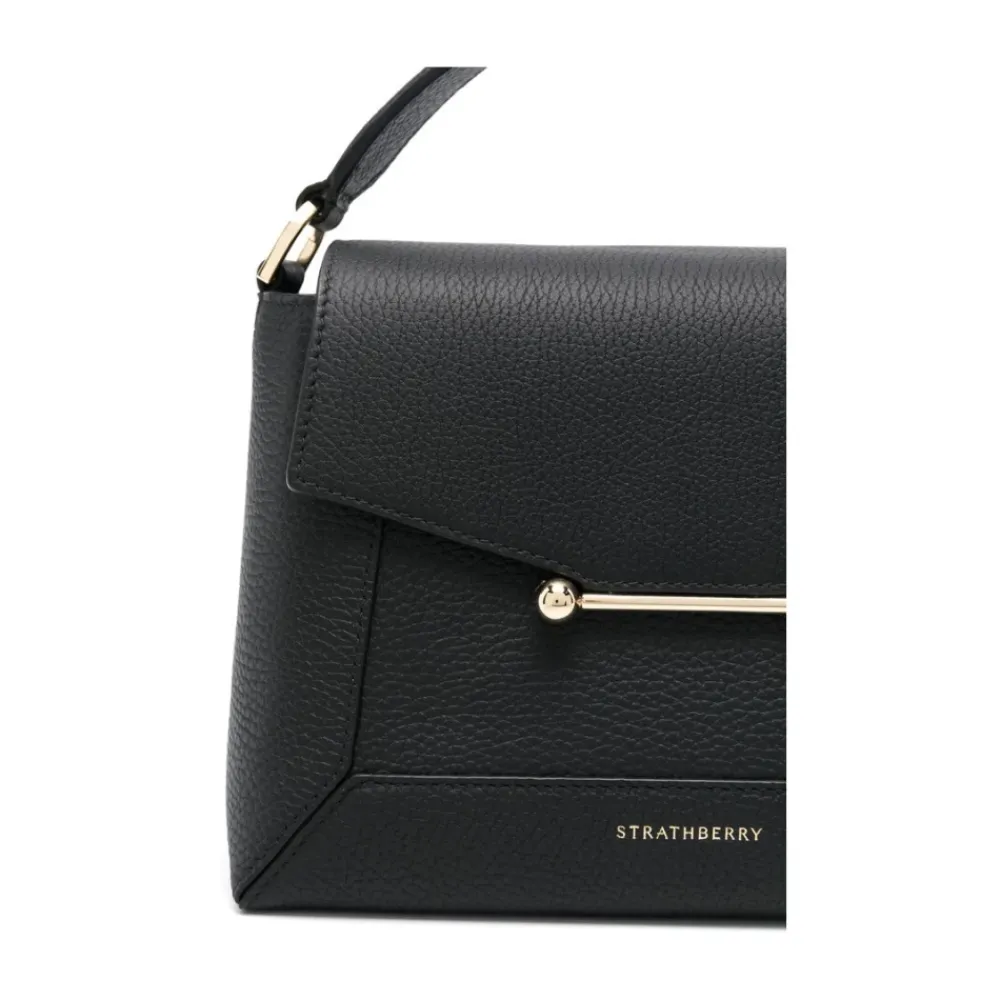 Håndtasker<Strathberry Skuldertaske med Foldover Top Sort