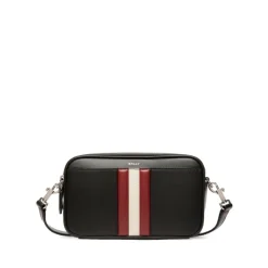 Tasker<Bally skuldertaske med stribe detaljer Sort