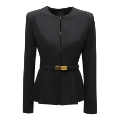 Jakker<PINKO Stretch Crepe Jakke Sort