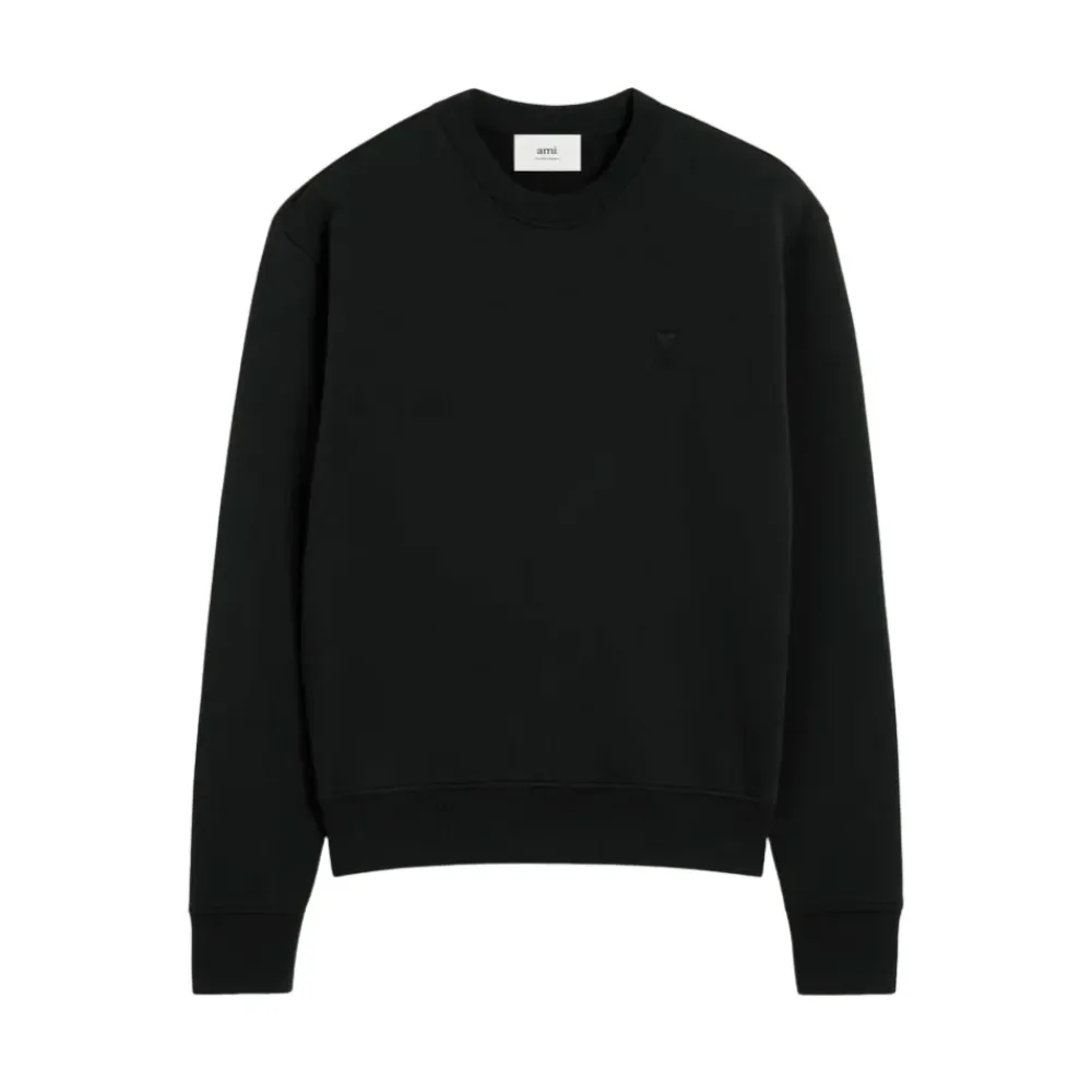 Sweatshirts^Ami Paris Sweatshirt i Loopback-Cottonfleece Sort