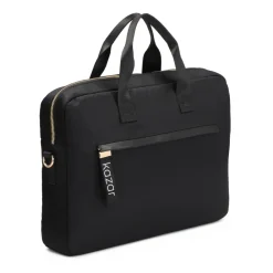 Laptop Tasker^Kazar Tekstil Laptop Taske med Håndtag Sort