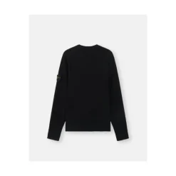 Strik<Stone Island Uld Crewneck Sweater Sort