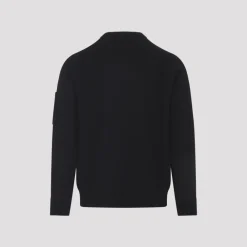 Strik<C.P. Company Uld-Bomuld Sweater AW25 Sort