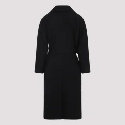 Frakker^Saint Laurent Uldfrakke AW25 Sort
