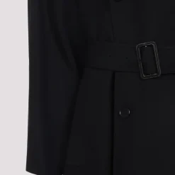 Frakker^Saint Laurent Uldfrakke AW25 Sort
