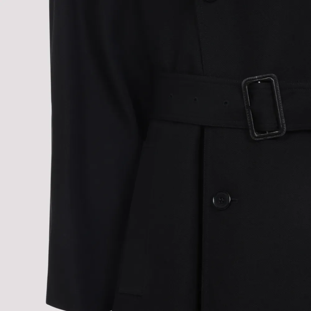 Frakker^Saint Laurent Uldfrakke AW25 Sort