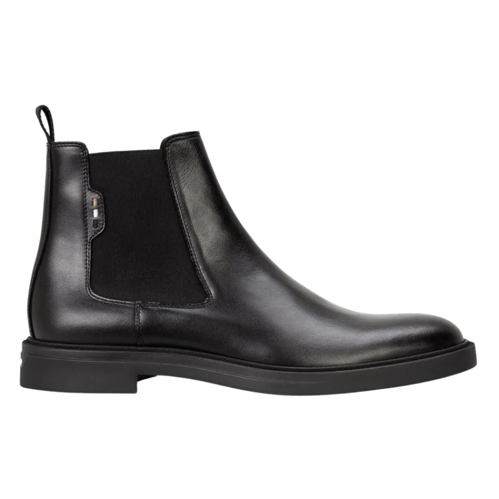 Chelsea Boots^Hugo e Chelsea-støvler med signaturstriber Sort