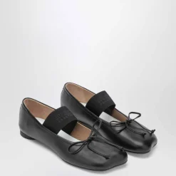 Ballerina Sko<MM6 Maison Margiela e flade sko 100% fåreskind Sort