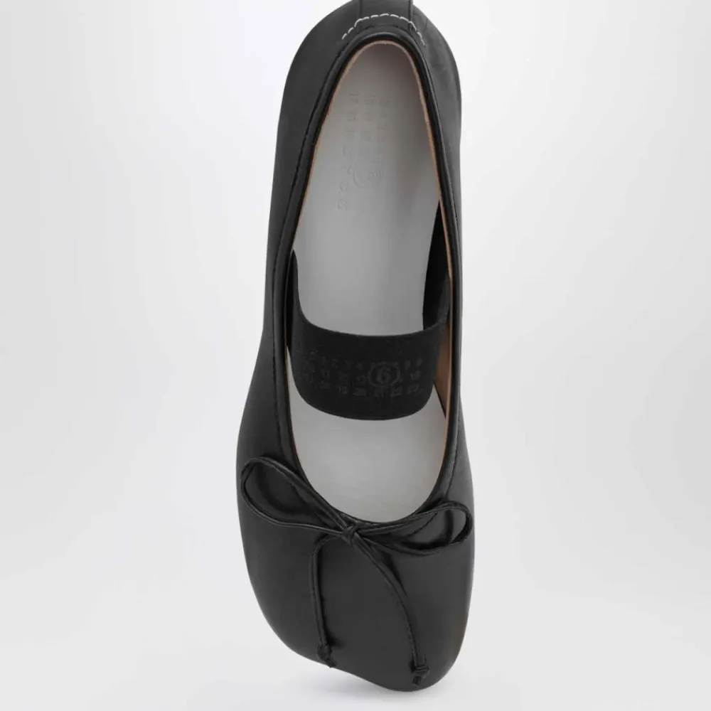 Ballerina Sko<MM6 Maison Margiela e flade sko 100% fåreskind Sort